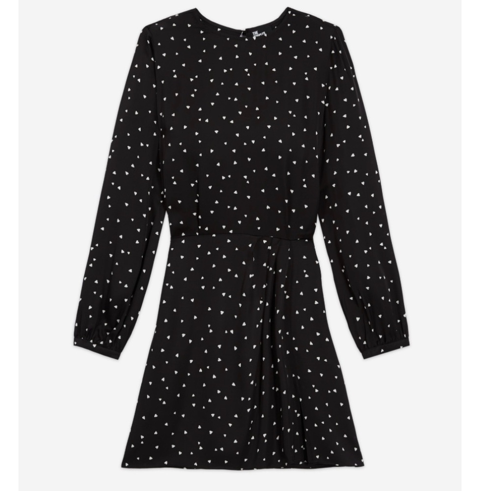 The Kooples Black Dress with White Polka Dots